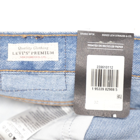 Levi's Women's Wedgie Jeans NWT Size 32 High Rise Tapered Leg Blue - Picture 6 of 10